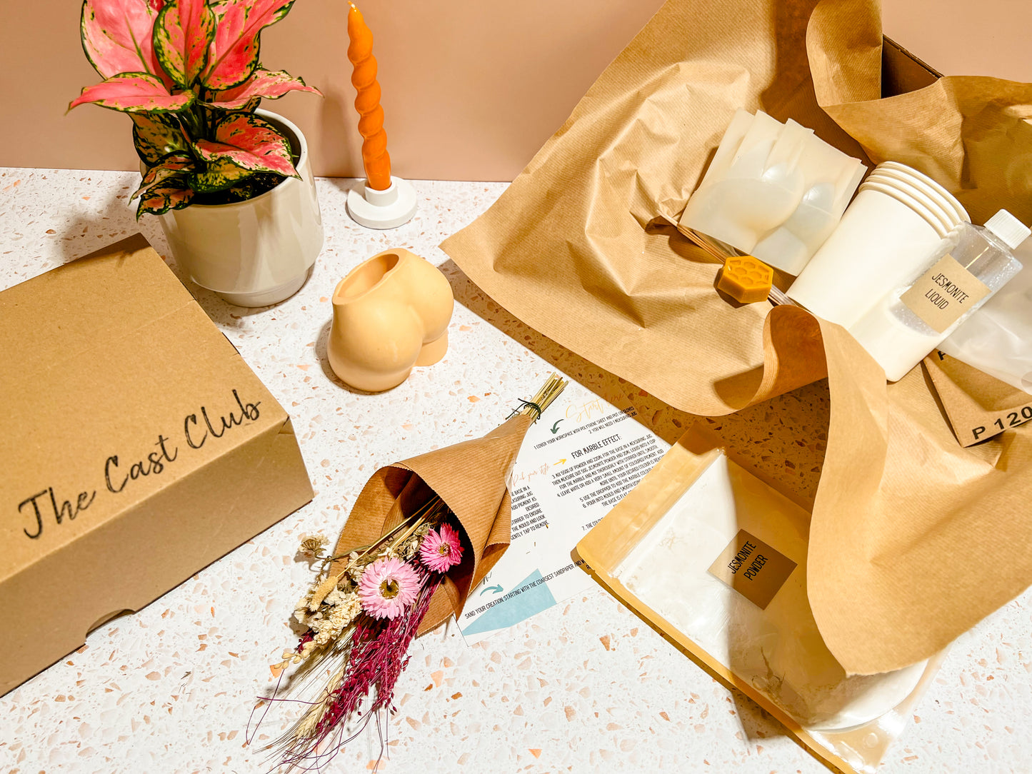 Make Your Own Body Bum Vase with Flowers - Adult Craft Kits - Craft Kit Subscription Box