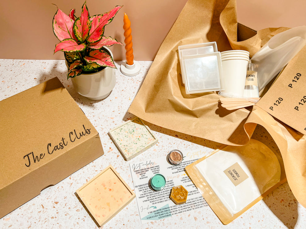 Terrazzo Coasters Kit - DIY Jesmonite Coaster Making Kit – The Craft ...
