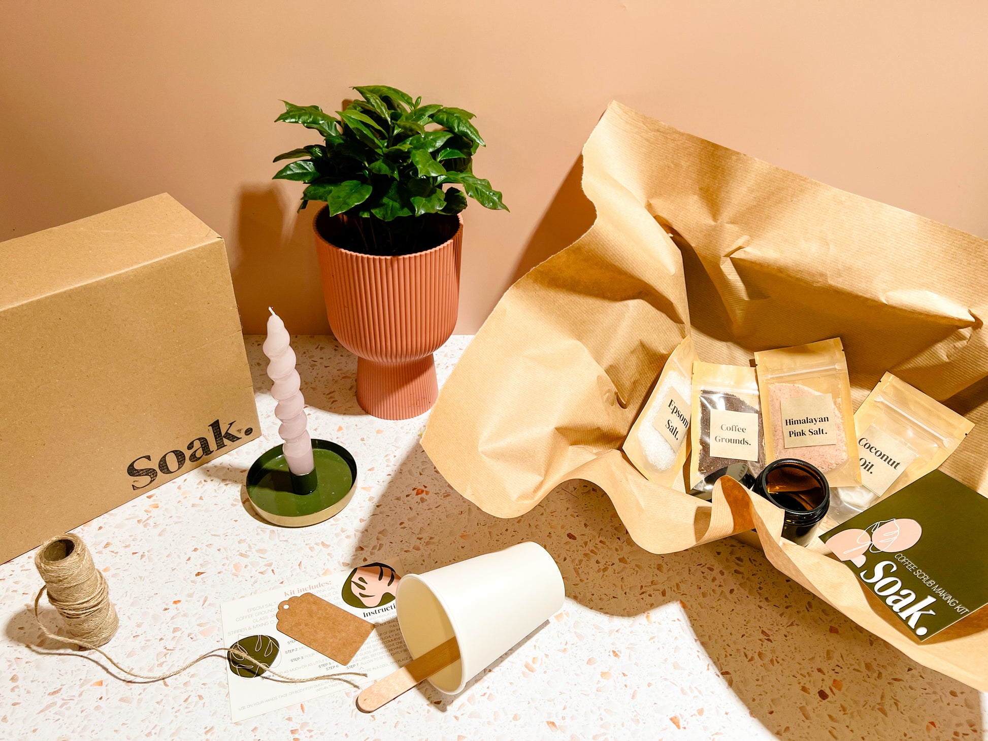 Make Your Own Recycled Coffee Scrub - Adult Craft Kits - Craft Kit Subscription Box